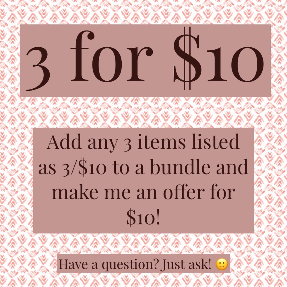 3/$10 sale!